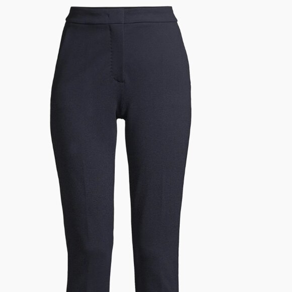 Max Mara Ultramarine Navy Pegno Knit Cropped Ankle Trousers US 8 - Picture 2 of 9